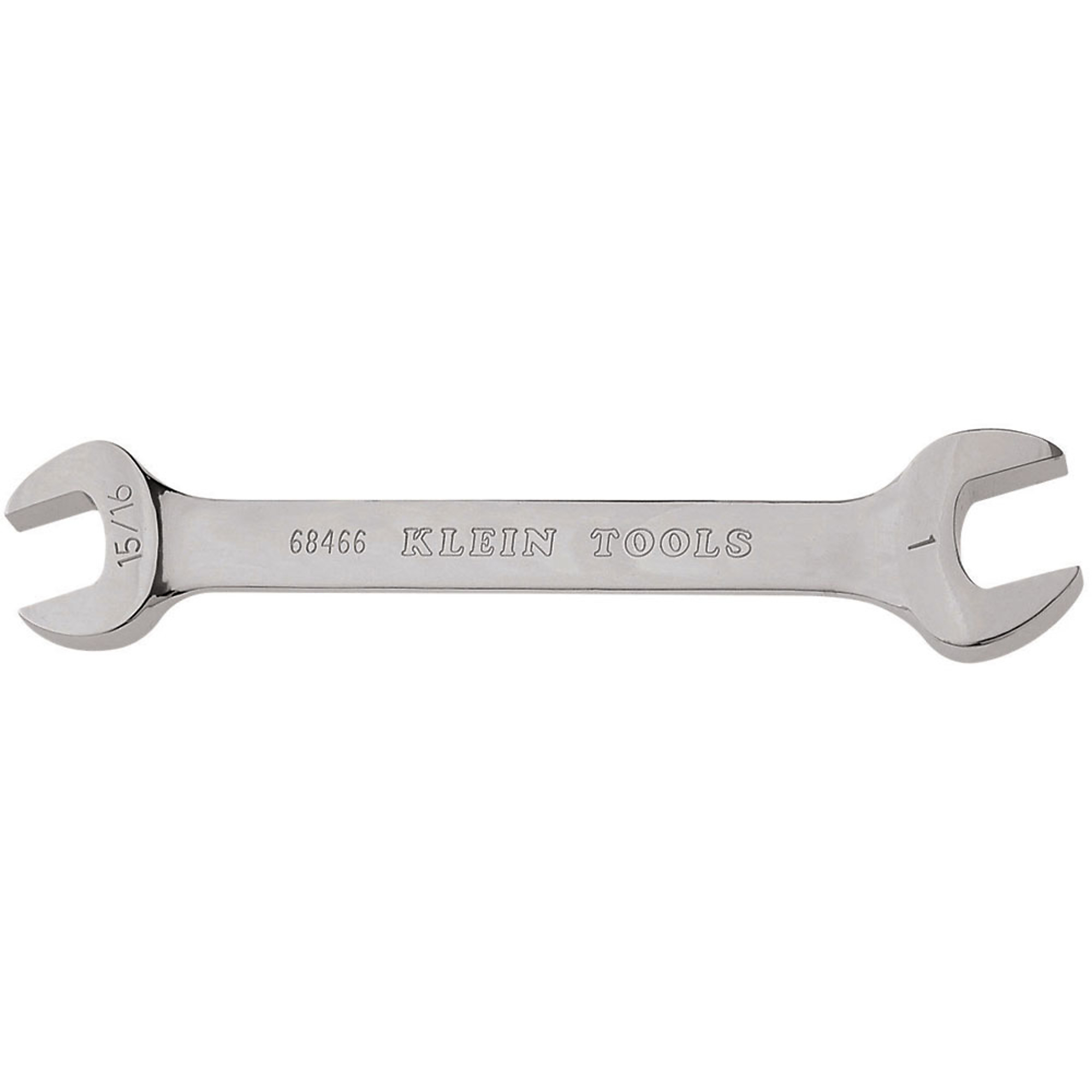 Klein Tools, Open-End Wrench 15/16in. and 1in. Ends, Model# 68466
